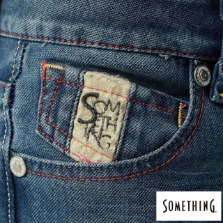 【SOMETHING】女裝 NEO FIT 保溫窄直筒牛仔褲(拔淺藍)