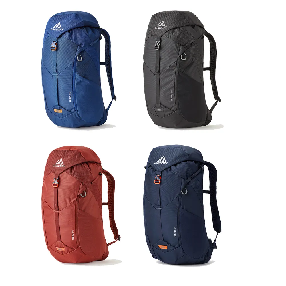 【Gregory官方直營】24L ARRIO 多功能 登山背包 登山包 後背包 水袋包(帝國藍 碳黑 磚石紅 火花藍)