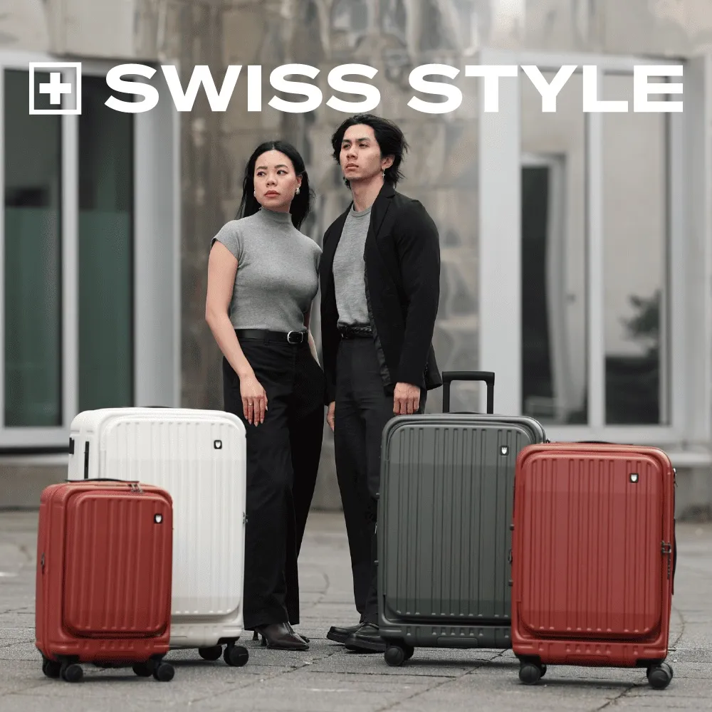 【SWISS STYLE】20吋 BERMAS TOP 2.0－上掀前開式 可加大日本煞車行李箱-下單就送 原廠盥洗包&行李吊牌