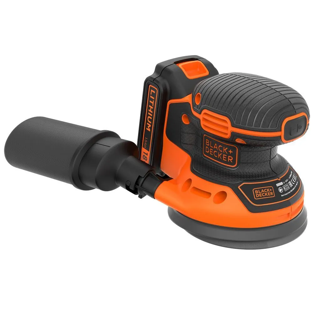 【Black+Decker】20VMax 鋰電偏心砂磨機套組BDCROS18-TWZZ