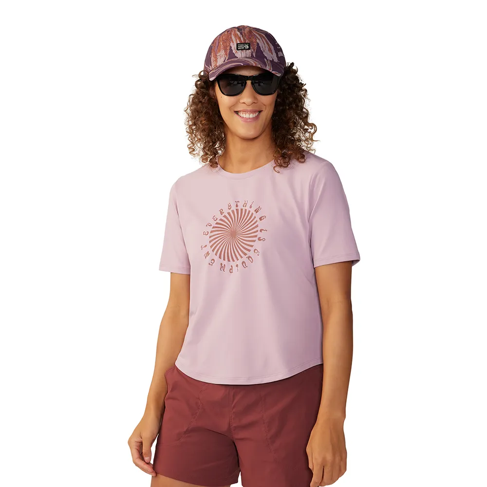 【Mountain Hardwear】Sunblocker Short Sleeve Women 防曬短版短袖排汗衣 女款 粉月長石 #2067781