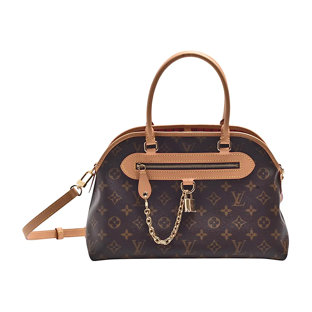 【Louis Vuitton 路易威登】M15208 經典Ever More PM系列Monogram帆布牛皮手提/肩背包(棕色)