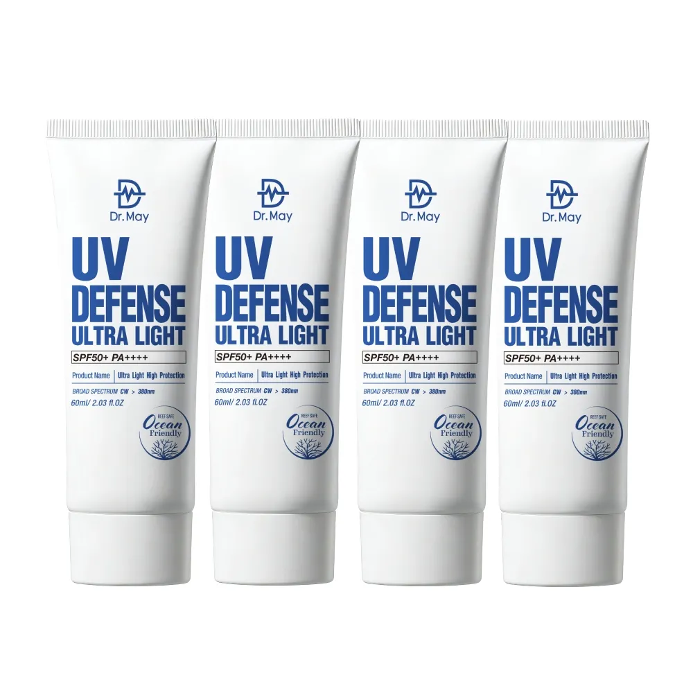 【Dr. May 美博士】專業隔離高效防曬乳 SPF50 60ml 四入組(超越買一送一 海洋友善 戶外防水 身體適用)