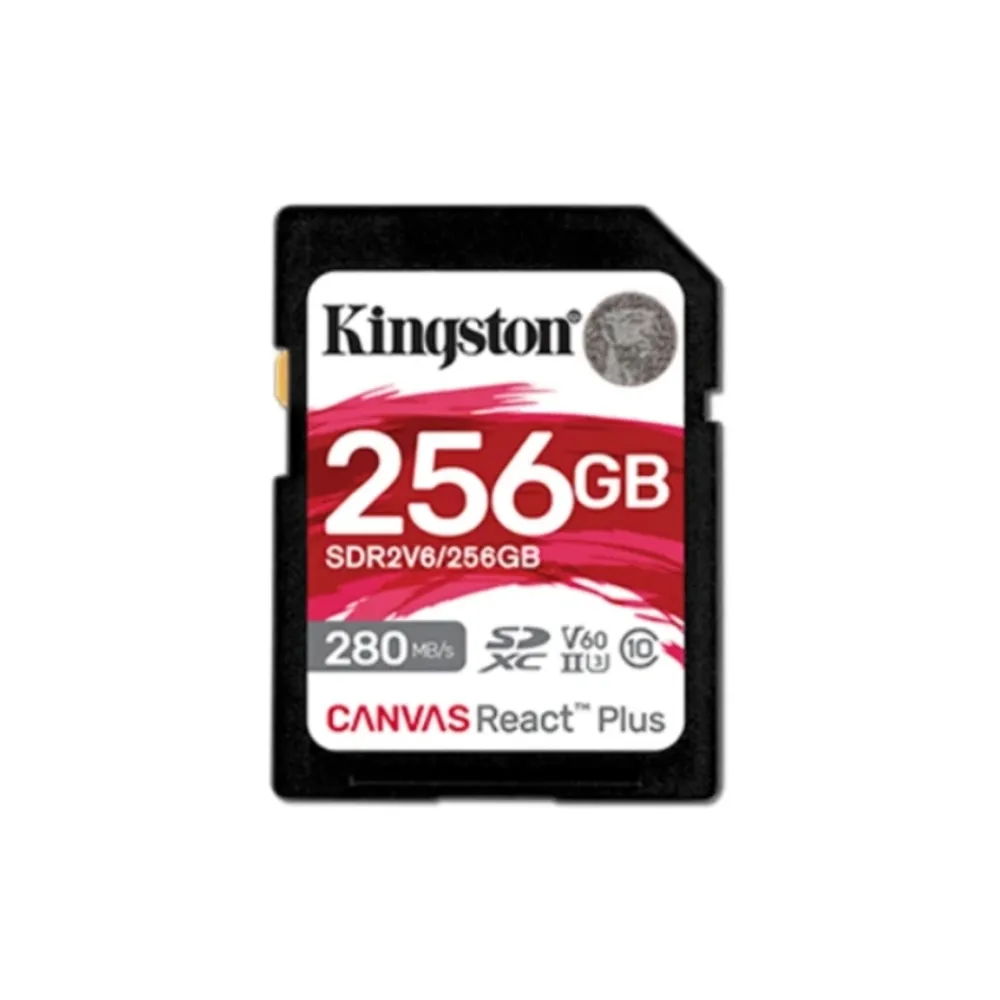 【Kingston 金士頓】Canvas React Plus V60 SD 256GB/280MB/s 記憶卡(SDR2V6/256GB)