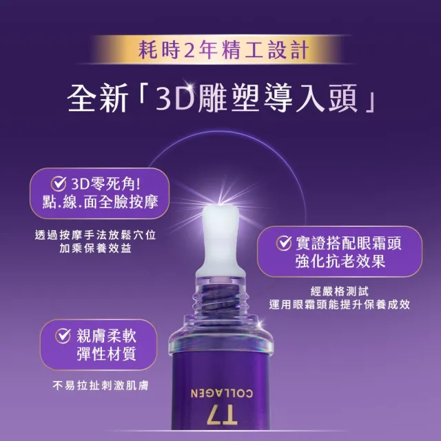 【AHC】T7女王膠原彈嫩撫紋全臉眼霜40ml_3入組(冠軍眼霜/膠原小彈簧/抗老/緊緻撫紋)
