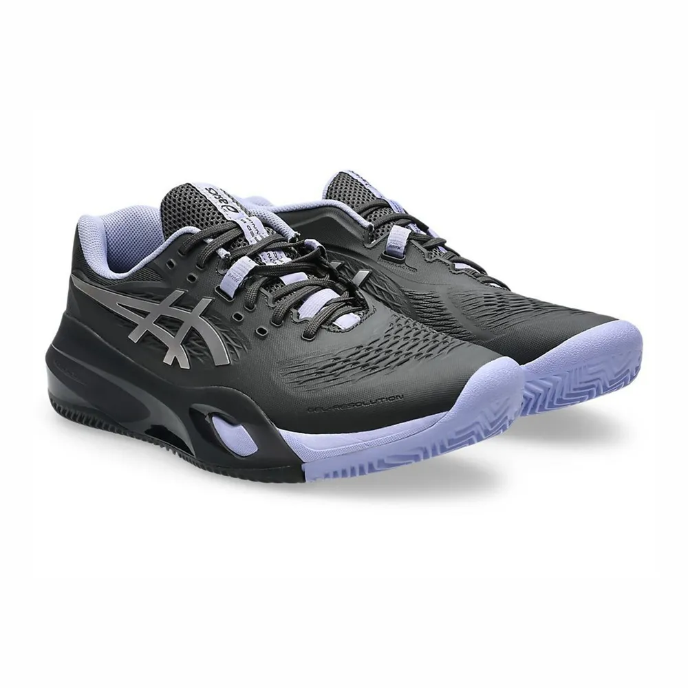【asics 亞瑟士】GEL-Resolution X 男 網球鞋 紅土 美網夜場 黑紫(1041A535-020)