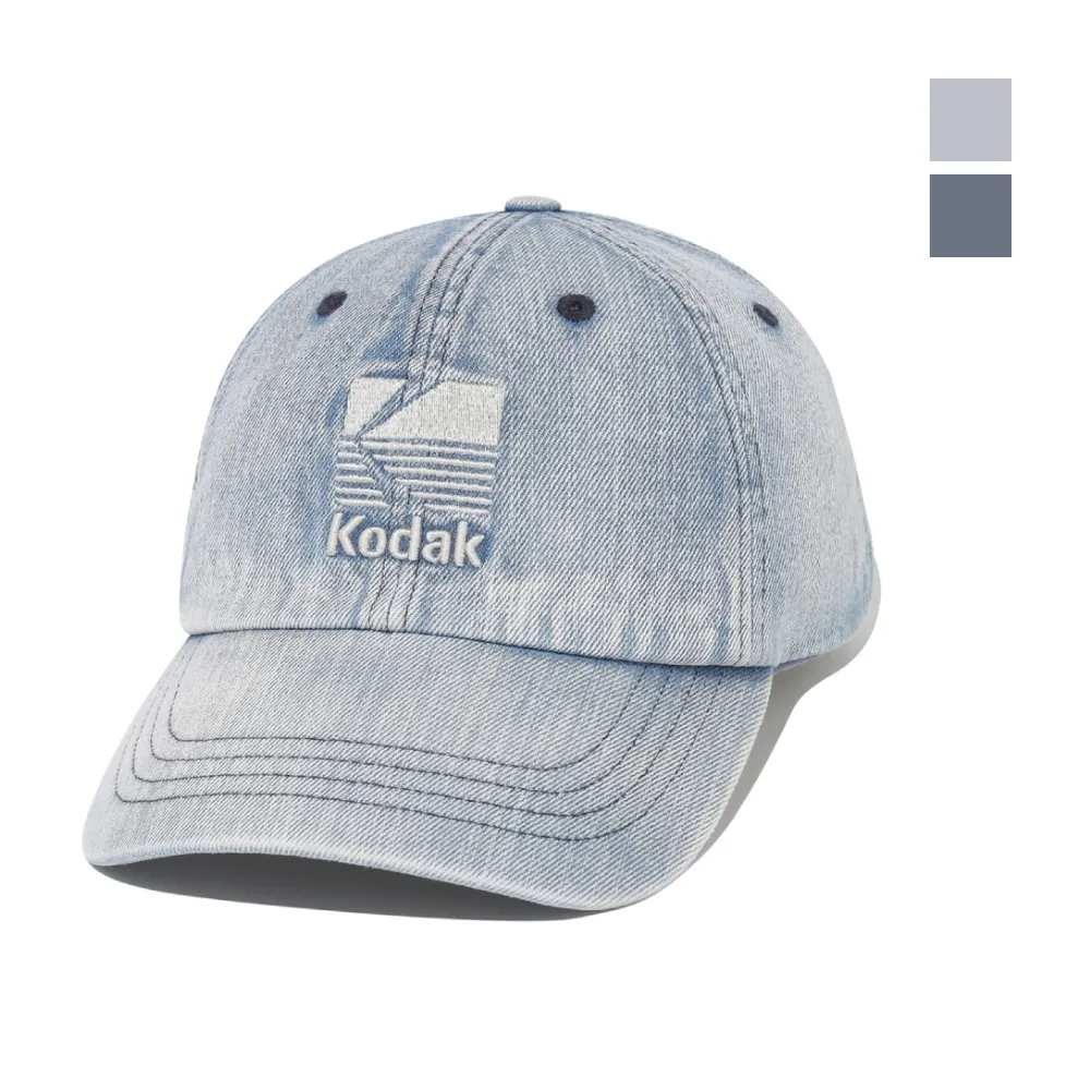 【KODAK Apparel】柯達 男女同款 帽子 / 可調式 仿舊水洗丹寧 棒球帽 共2色 / KB627003BLU KB627003DNM
