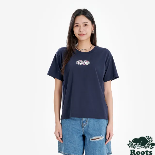 【Roots】WILDFLOWER 短袖上衣 (軍藍色)