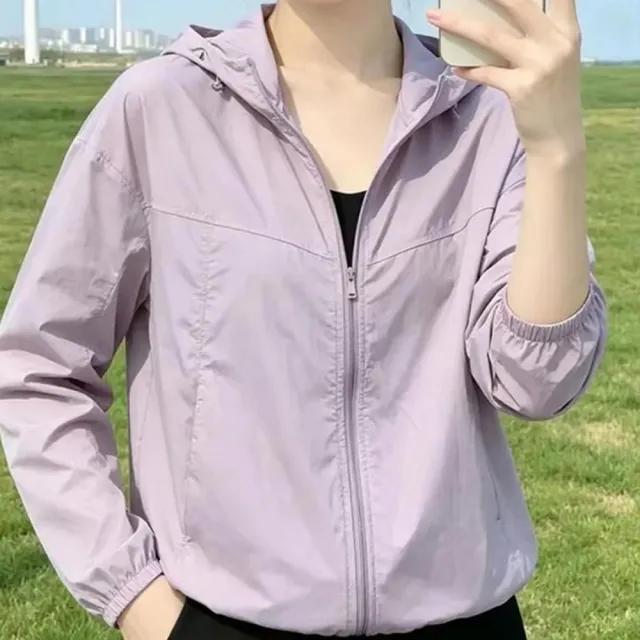 【巴黎精品】現貨+預購 防曬外套法式短版外套防曬衣夏季薄款上衣襯衫(連帽透氣抗UV女外套10款a1no6 A)