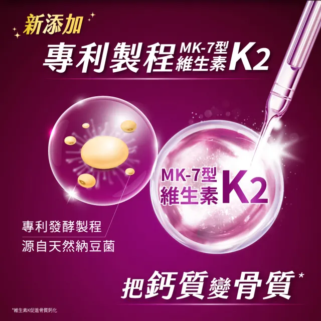 【挺立】樂活高鈣強力錠+K2配方 2盒組(95錠/盒-鍾欣凌推薦 升級配方 新添加維生素K2)