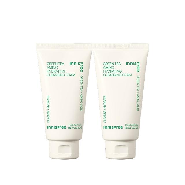 【innisfree】綠茶保濕胺基酸潔面乳150g(共300g/2入組)