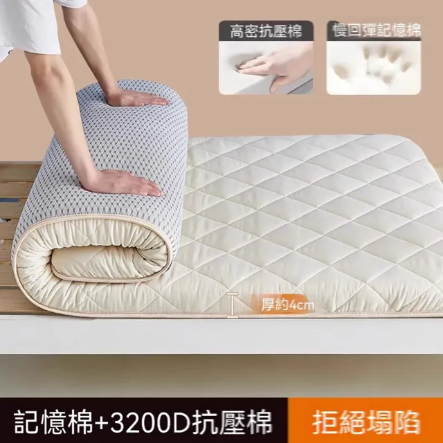 【Orin 歐林居家】單人床墊 180x200cm 床墊 榻榻米睡墊 租房床墊 軟墊子(乳膠填充 抑菌防螨 預售12天)
