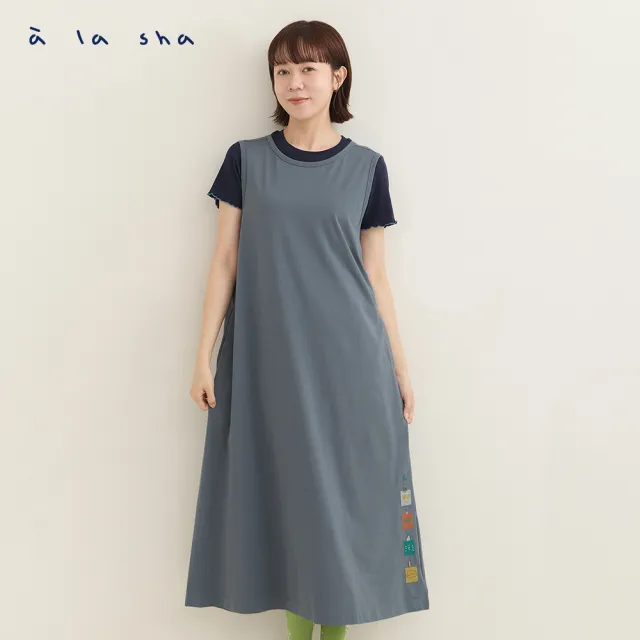 【a la sha】Logo動物慶生背心洋裝