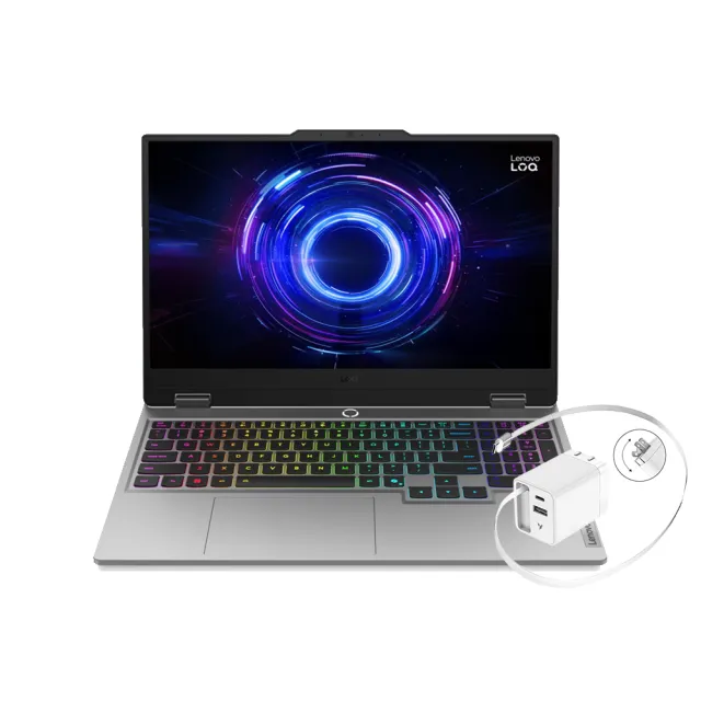 【Lenovo】65W快充組★15.6吋i5 RTX5050電競筆電(LOQ/83JE01CJTW/i5-13450HX/16G(可擴充)/512G/RTX5050/W11