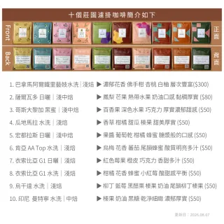 【JC咖啡】十個莊園濾掛咖啡x3盒 (10gx10包/盒;共30包;含巴拿馬波奎特 阿爾鐵里 藝妓 水洗咖啡)