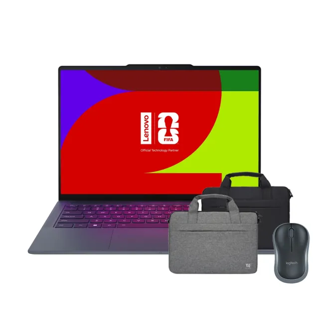 【Lenovo】筆電包/滑鼠組★FIFA聯名款14吋Ultra 7輕薄觸控AI筆電(Yoga Slim 7/83QK000NTW/Ultra 7-355/32G/