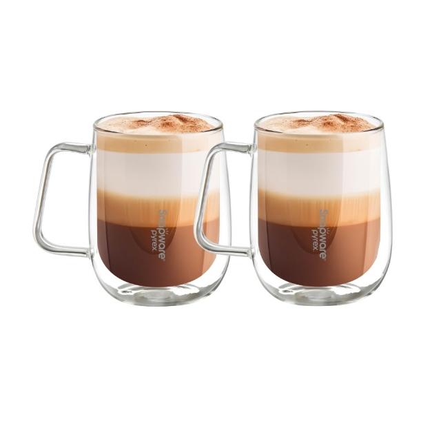 【CorelleBrands 康寧餐具】耐熱雙層500ml玻璃杯/水杯/飲用杯/透明杯-兩入組