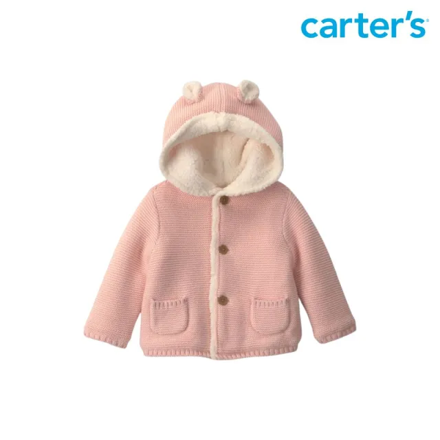 【Carter’s】嬰幼童裝 連帽外套- (原廠公司貨 童裝 長袖設計 耳朵造型 柔軟刷毛 實用口袋)