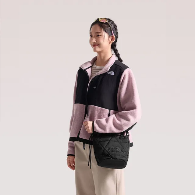 【The North Face】TNF 休閒 運動 耐磨抽繩束口斜背包 DOME SHOULDER BAG - AP 男 女 黑 (NF0A8K8DJK3)