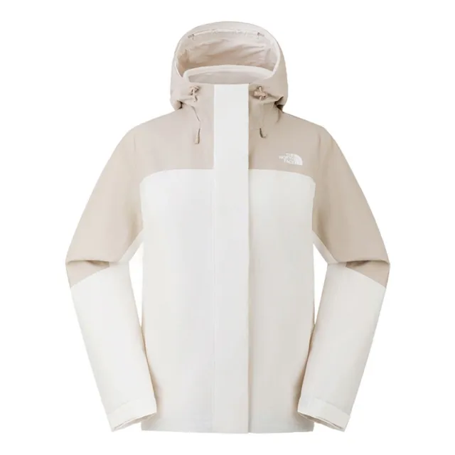 【The North Face】TNF 休閒 防水抓絨 三合一外套 W SANGRO FLEECE TRICLIMATE - AP 女 棕白 (NF0A8CK3SP8)