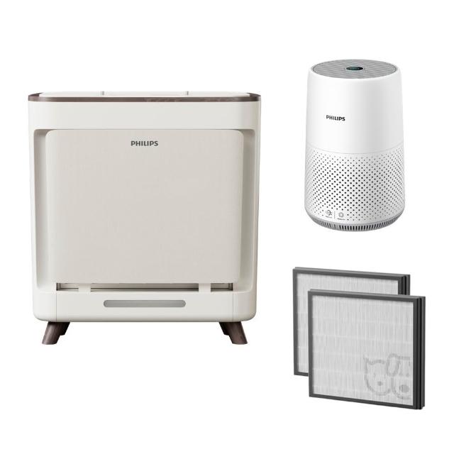 【Philips 飛利浦】買大送小三年份濾網組★毛小奈抗敏寵物清淨機15-17坪(AC3681/81)