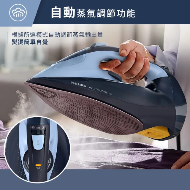 【Philips 飛利浦】極致滑順旗艦蒸氣電熨斗(DST7041)