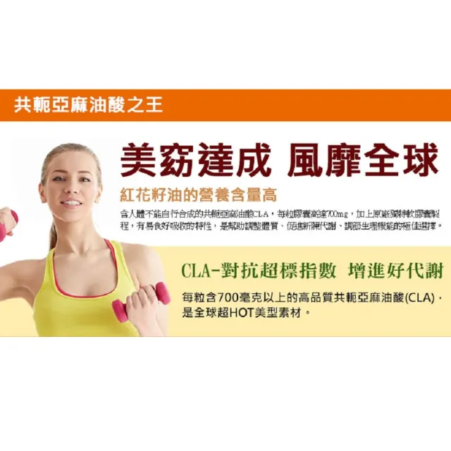 【草本之家】紅花籽油CLA軟膠囊10入組60粒/入(紅花共軛亞麻油酸)