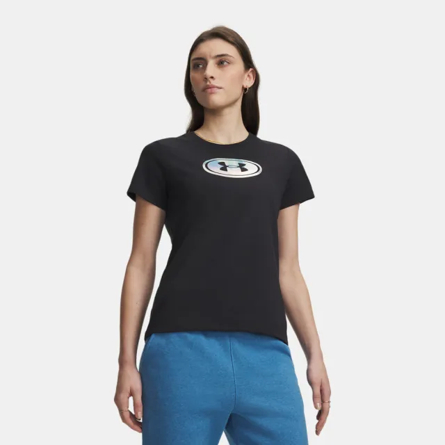 【UNDER ARMOUR】UA 女 Rival Shimmer 短袖T-Shirt_6013641-001