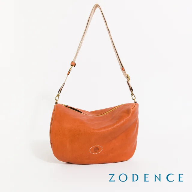 【ZODENCE 佐登司】HAN義大利植鞣革不對稱斜背包-大
