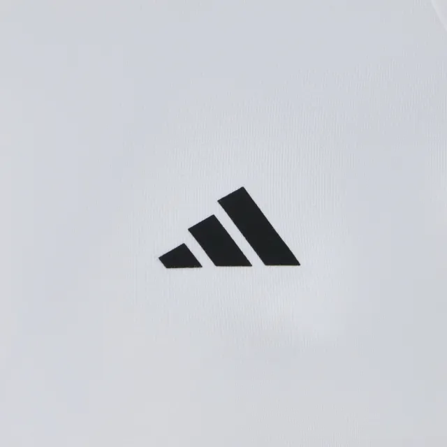 【adidas 愛迪達】短袖上衣 KZ1526 女款修身短版落肩T恤 白色