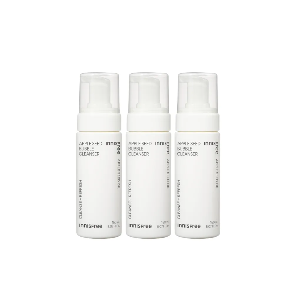 【innisfree】蘋果籽泡泡潔面乳150ml(3入組)