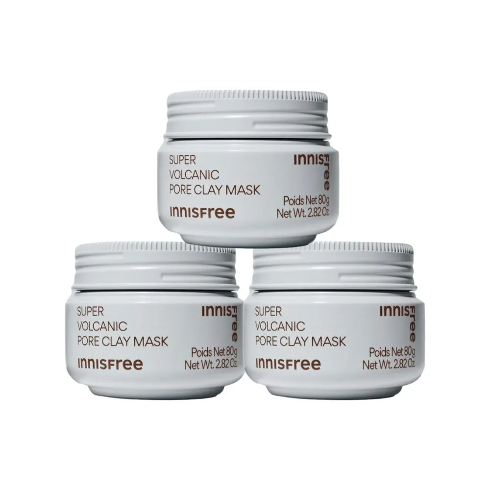 【innisfree】超級火山泥毛孔潔淨面膜 80g (3入組/毛孔吸塵器/水楊酸/控油)
