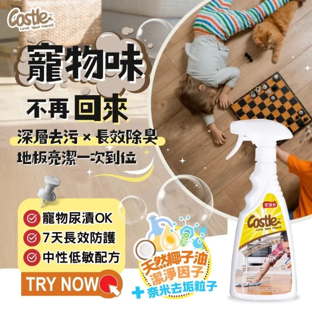 【CASTLE 家適多】強效抗垢去漬清潔組(水垢/皂垢/強效溶垢/織物去漬/地毯/地板清潔)