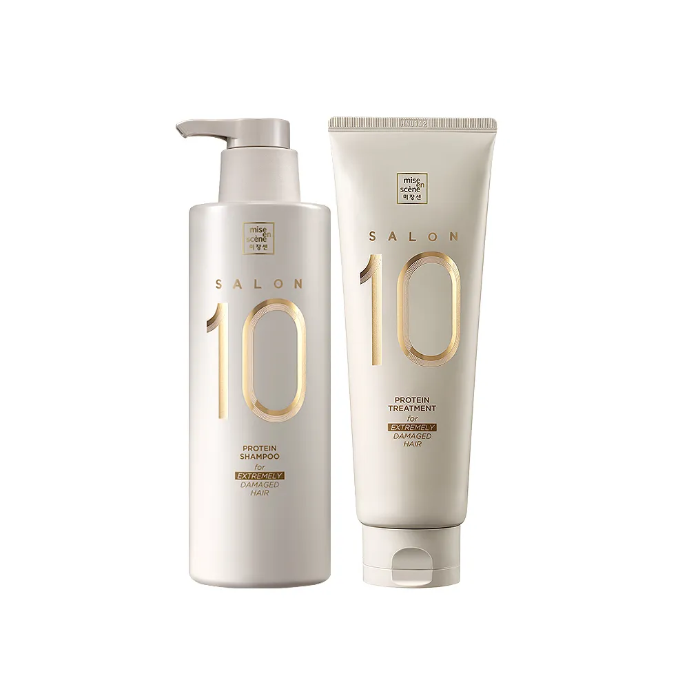 【miseenscene 魅尚萱】官方直營 Salon 10沙龍級多重胺基酸洗髮精500ml/護髮霜 250ml(多款任選)