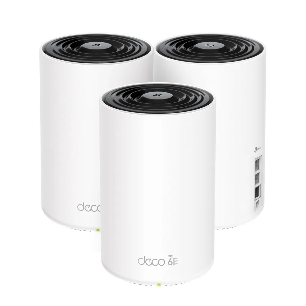 【TP-Link】WiFi 6E AXE5400 三頻 2.5G 真Mesh 無線路由器 分享器(透天厝首選/Deco XE75 Pro 三入組)