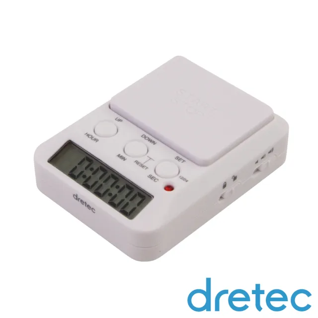 【DRETEC】日本學習用多功能時間管理計時器-白色-199時59分(T-580)