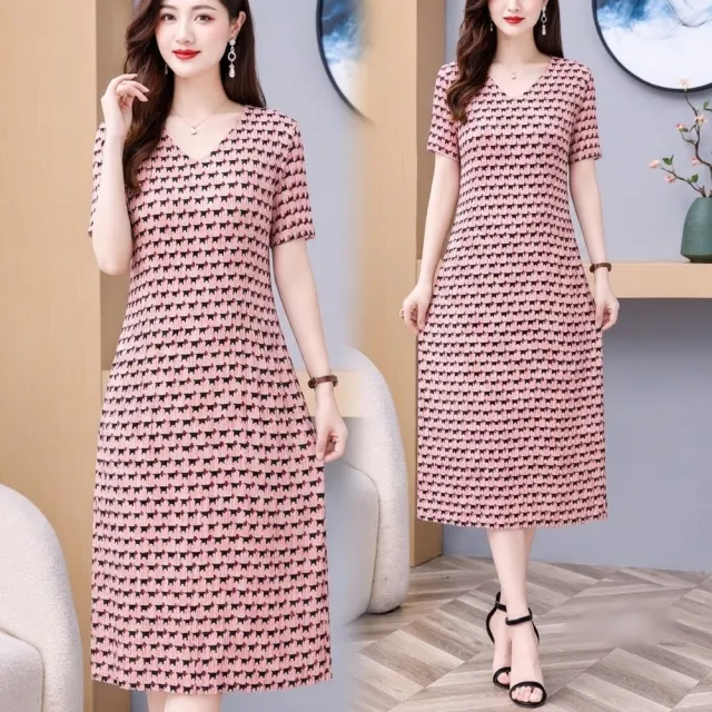 【巴黎精品】多款三宅風皺褶衣服洋裝寬鬆連身裙子長裙褶皺上衣印花摺衣折衣(壓褶大尺碼短袖女裝n2b17 K)