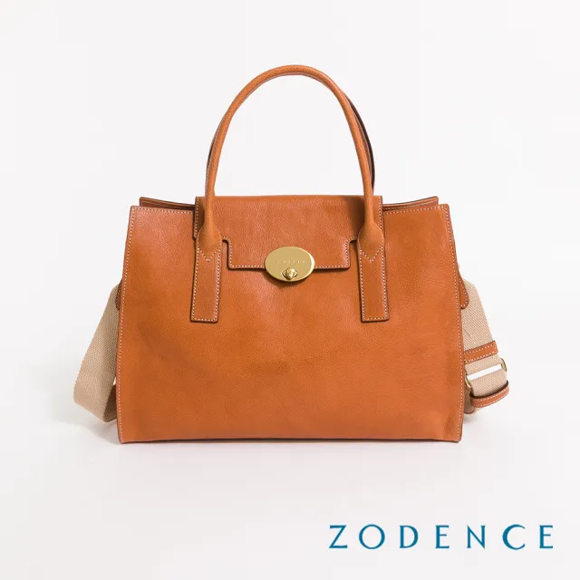 【ZODENCE 佐登司】MONA義大利植鞣革手提斜背包-大