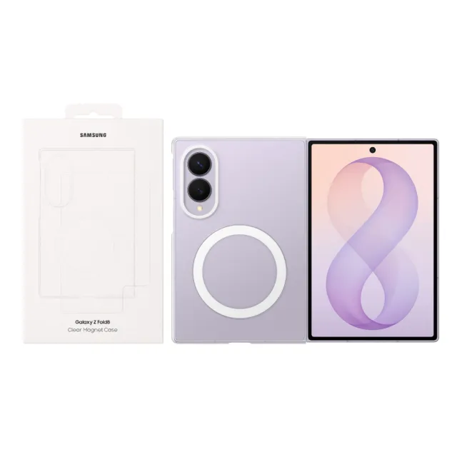 【Samsung 三星】Galaxy Z Fold8 原廠透明磁吸保護殼 - 附保貼 (EF-CF971)