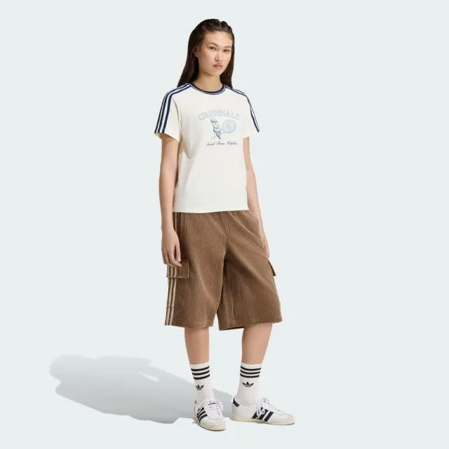 【adidas 愛迪達】運動 休閒 短袖 T恤 女上衣 SPORTS TEE SS W(KX6887)