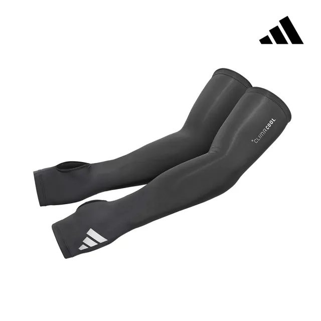 【adidas 愛迪達】運動機能壓縮袖套 (防曬 抗UV UPF40+ 吸汗 露指 路跑)