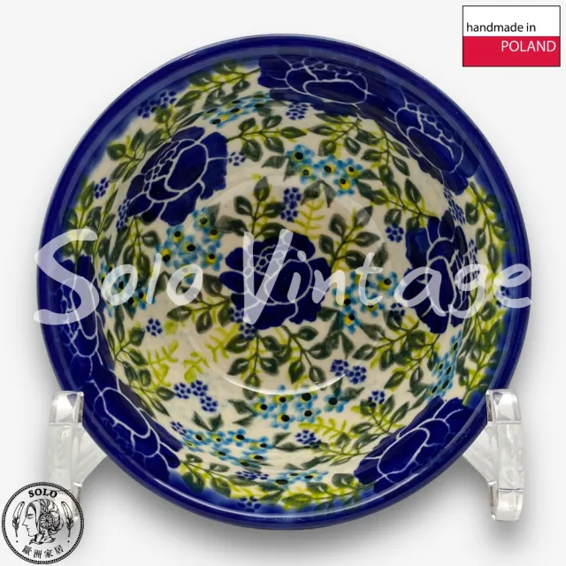 【波蘭陶】SOLO歐洲家居 正版原裝 波蘭原廠手繪 Vena 12CM 飯碗 小碗 甜點碗 置物碗 凡爾賽藍玫瑰系列