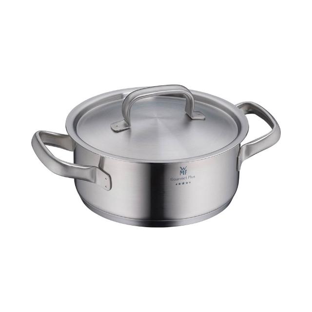 【WMF】義大利製 五星鍋系列 Gourmet Plus 不鏽鋼低身湯鍋 20cm 2.5L IH爐/電磁爐/瓦斯爐適用
