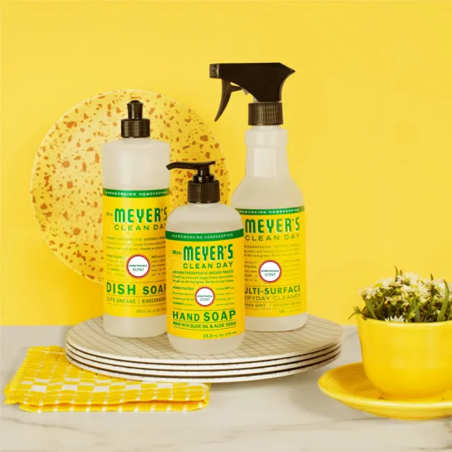 【Mrs.Meyers 梅耶夫人】金銀花香氛洗手乳x1+補充瓶x2(清甜 柔軟淡雅 蜜香 和煦春光)