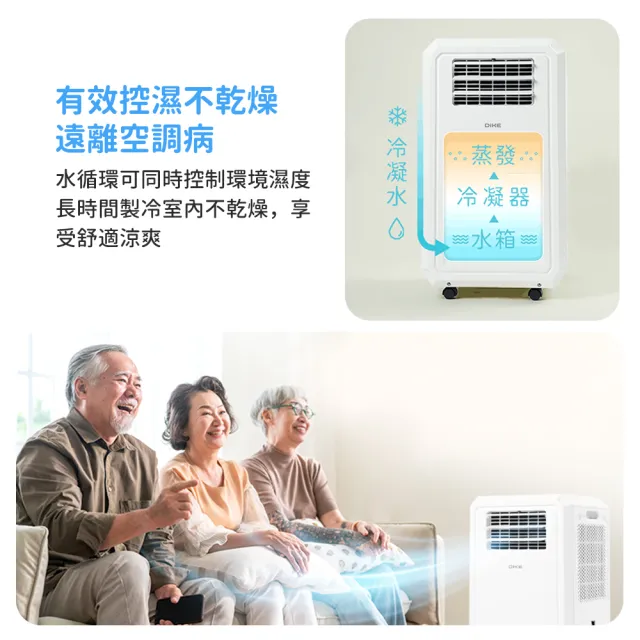 【DIKE】HLE700 冰風機 多功能移動式瞬涼水冷氣(免排水技術 免接管好便利)