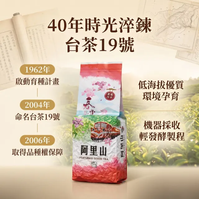 【象楠茗茶】台灣特產台茶19號碧玉*3入組 (300g±5%/包/共3包) 外銷等級 自然茗香 回甘好茶