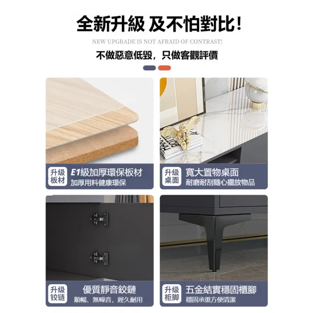 【歐德沐】簡約電視櫃180*30*40cm 雙色可選 加寬櫃面 不鏽鋼櫃腿(電視櫃 收納櫃 置物櫃 客廳桌 預購15天)