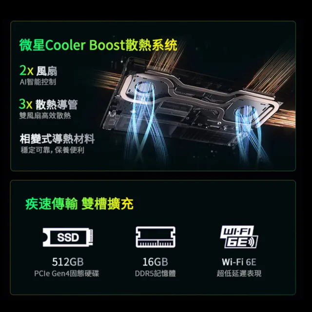 遊戲手把組★【MSI 微星】15.6吋Core 7-240H RTX5060電競筆電(Cyborg 15 Max/16G/512G SSD/W11/C2WF-007TW)
