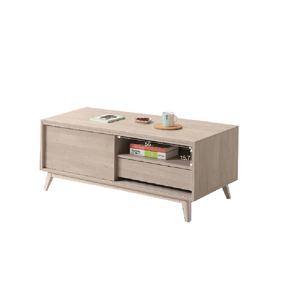 【H&D 東稻家居】雙色4尺木面大茶几(TKHT-07089)