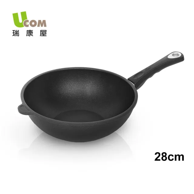 【UCOM 瑞康屋】德國黑魔法28cm炒鍋 無蓋(專業廚師的首選)